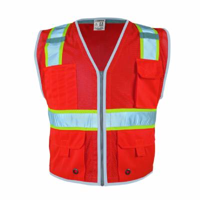 CLASS 2 HEAVY DUTY VEST Fluorescent Red